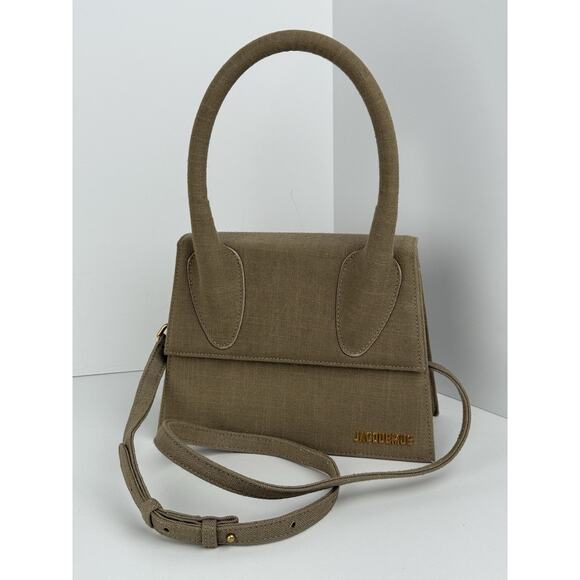 Jacquemus Brown Canvas Le Grand Chiquito Top Handle & Shoulder Bag - Picture 1 of 15